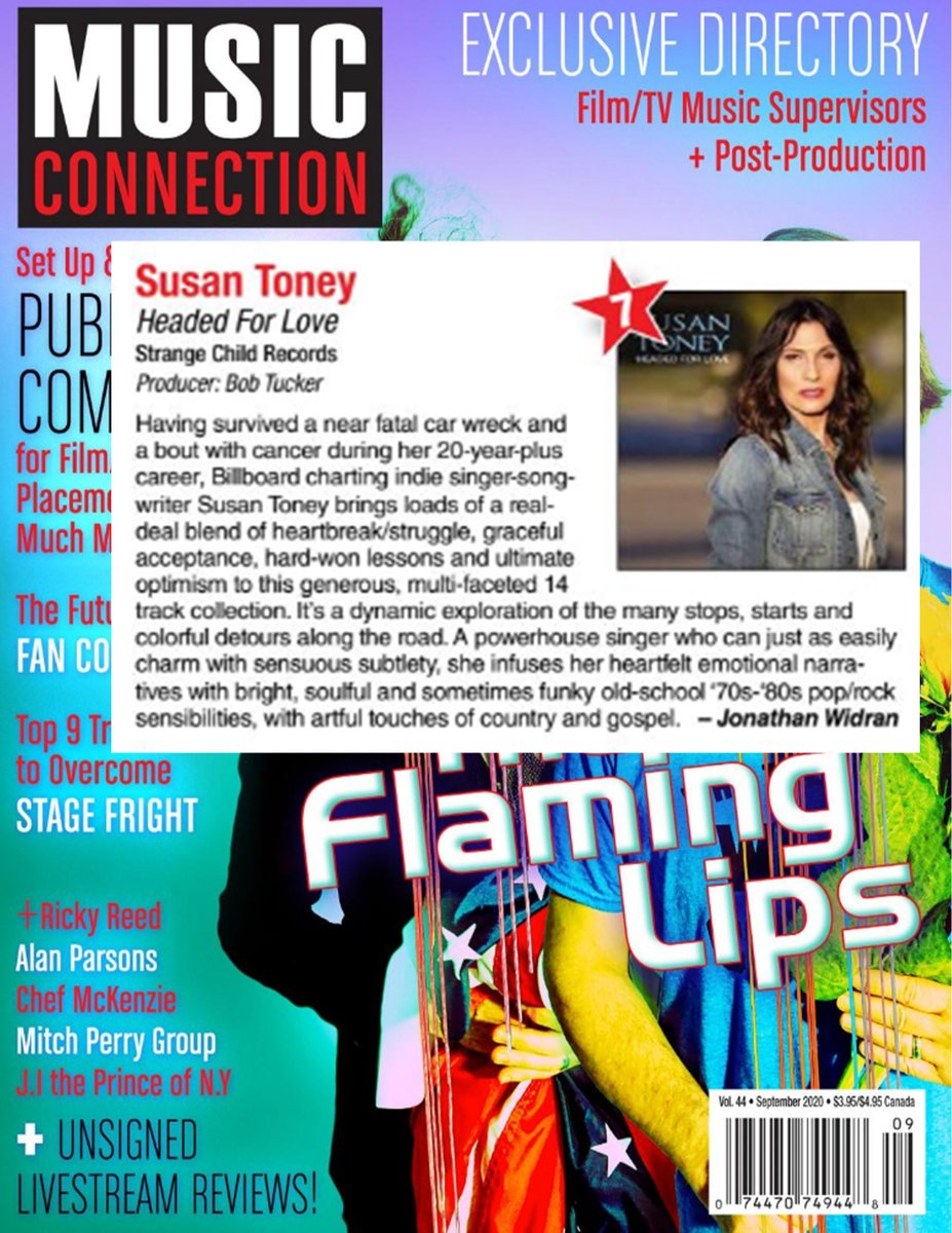 susantoney's tweet photo. Thank you #MUSICCONNECTIONMAGAZINE
for the September album review!
#adultcontemporary #actop40 #newmusic https://t.co/o2Lo7sejTn