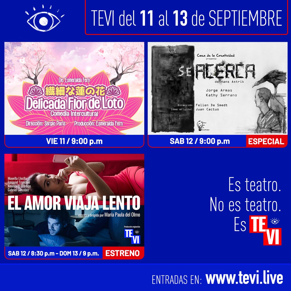 🚨 ¡Esta es nuestra nueva programación semanal! 
Prográmate, elije el lugar más cómodo de tu casa y vive la #ExperienciaTEVI. Ve por tus entradas a: tevi.live
