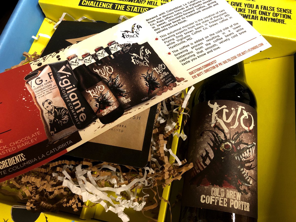 Just arrived: <a href="/FlyingDog/">Flying Dog Brewery</a> Kujo sample.