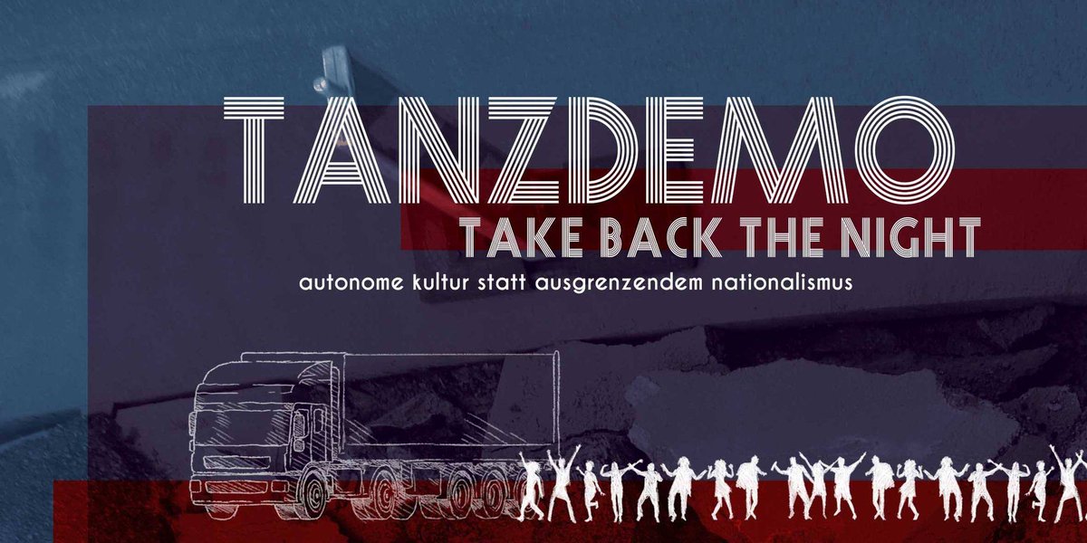 AzAachen's tweet photo. Zückt eure Kalender: 
TAKE BACK THE NIGHT – TANZDEMO FÜR AUTONOME KULTUR!
Freitag, 2.10., 18 Uhr, Hauptbahnhof #Aachen!
Mehr Infos:
https://t.co/zLs1HnIZ9y
#takebackthenight #tanzdemo #ac0210 https://t.co/c20Sb4kSsD
