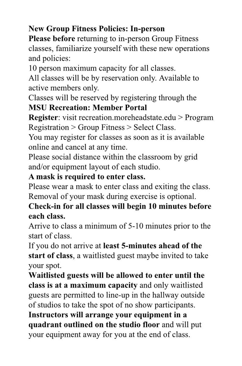 MSU_RecWellness's tweet image. In-person group fitness classes are back! Reserve your spot by visiting the MSU RECW website. Spots are limited!
