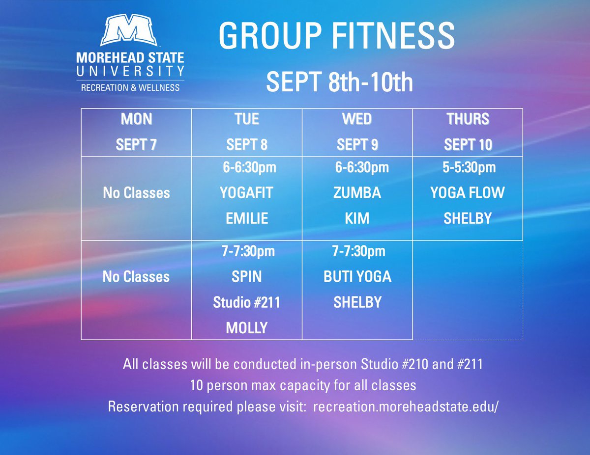 MSU_RecWellness's tweet image. In-person group fitness classes are back! Reserve your spot by visiting the MSU RECW website. Spots are limited!