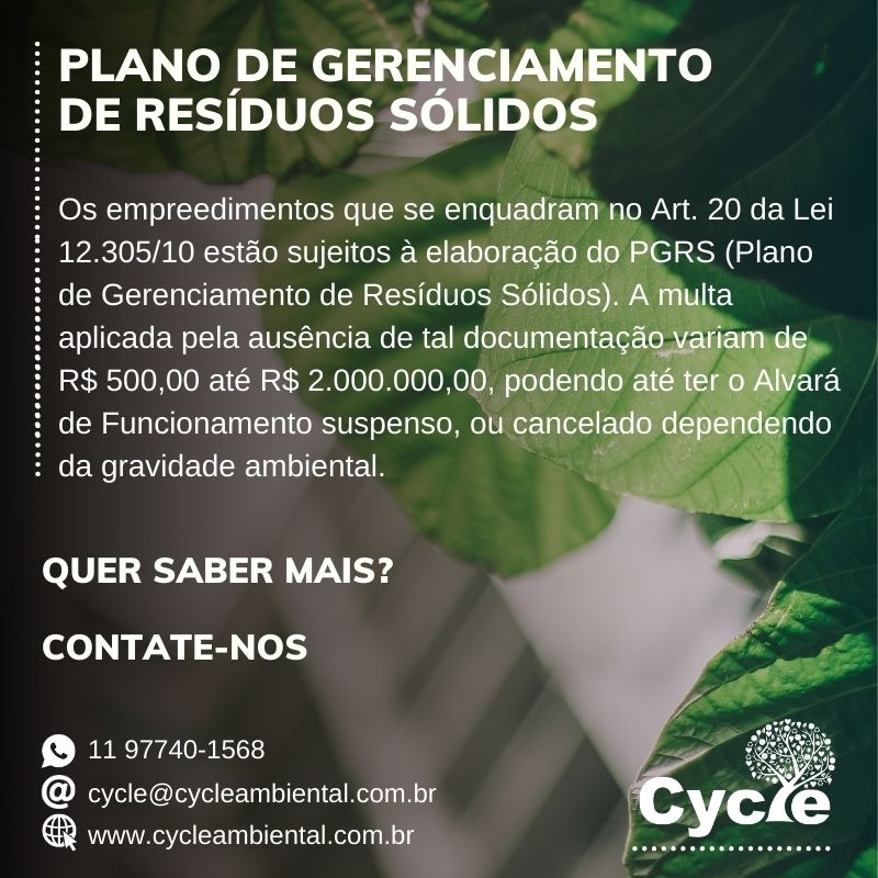 cycleambiental's tweet photo. A CYCLE Ambiental está apta para elaboração do seu PGRS, executando de forma totalmente personalizada, seguindo as necessidades e interesses de nossos clientes.

Quer saber mais, contate-nos:

☎️ 11 97740-1568
📧 cycle@cycleambiental.com.br
🌐 https://t.co/vDoVCstQ3Z https://t.co/OWAyUTyDTA