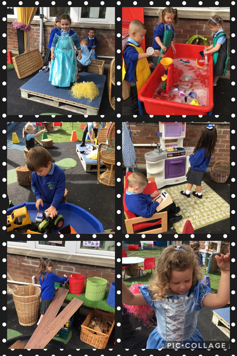 Oak class have had a very busy first day in school, trying out all of the different areas in reception both inside and outside and making new friends. 😁