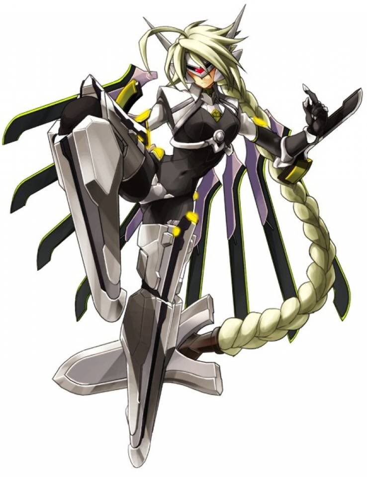 We got robotic waifus, three of them in fact, my favorite and personal best girl being nu13, blue and white colors, yellow and white is lambda, the blonde is mu 12