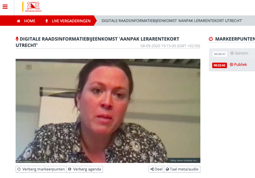 Namens Utrecht Leert geeft Manon Koldewijn toelichting op de situatie en werkwijze in Utrecht #rib #aanpak #lerarentekort