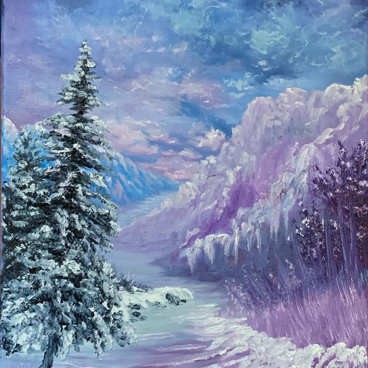 Need help naming my latest work. 11x14” oil on canvas. “Creating helps the mind escape the pain” #alispaintingcreations #rsgcommunity #fantasypainting #oilpainting #healingjourney #fightdepression #canvaspaintings #landscapepainting #interiordecorating