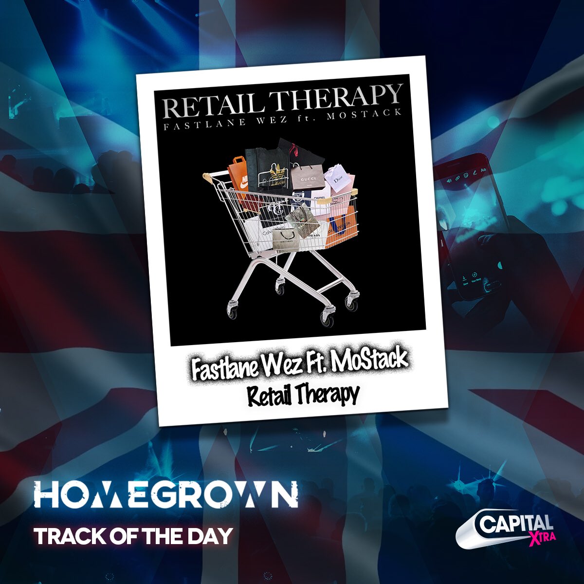 Big Up @RobBruceK For Making #RetailTherapy Ft @realmostack His #HomeGrownTrackOfTheWeek On @CapitalXTRA ❤️👊🏾🙏🏾