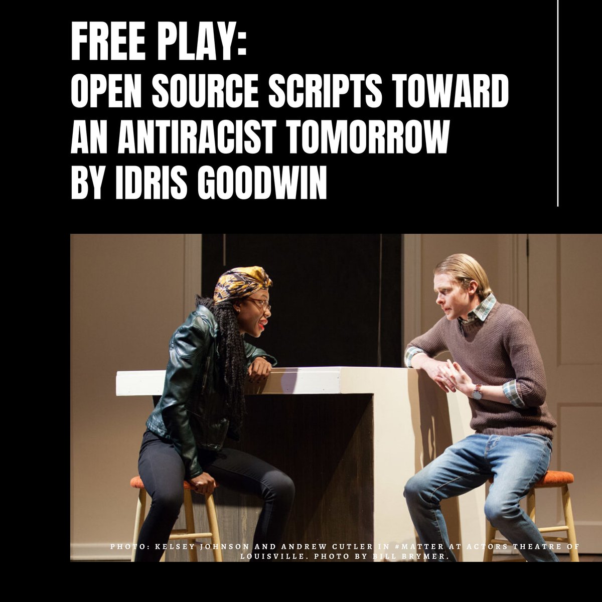 TYA/USA is excited to announce that <a href="/idrisgoodwin/">Idris Goodwin</a>'s FREE PLAY: Open Source Scripts Toward An Antiracist Tomorrow are now available in Spanish! The scripts, translated by Georgina Escobar and Liza Ann Acosta, are available on our website, linked here: tyausa.org/freeplay/