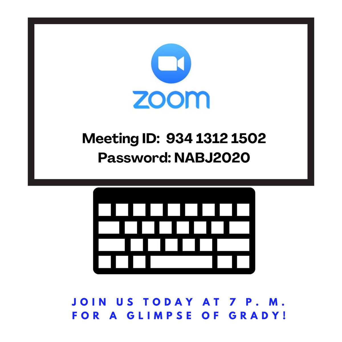 UGA Chapter of NABJ (@uganabj) on Twitter photo Join us tonight at 7 p.m. to get a Glimpse of Grady and all <a href="/UGAGrady/">UGA Grady College</a> has to offer!
Zoom Link: zoom.us/j/93413121502?… Join us tonight at 7 p.m. to get a Glimpse of Grady and all <a href="/UGAGrady/">UGA Grady College</a> has to offer!
Zoom Link: zoom.us/j/93413121502?…