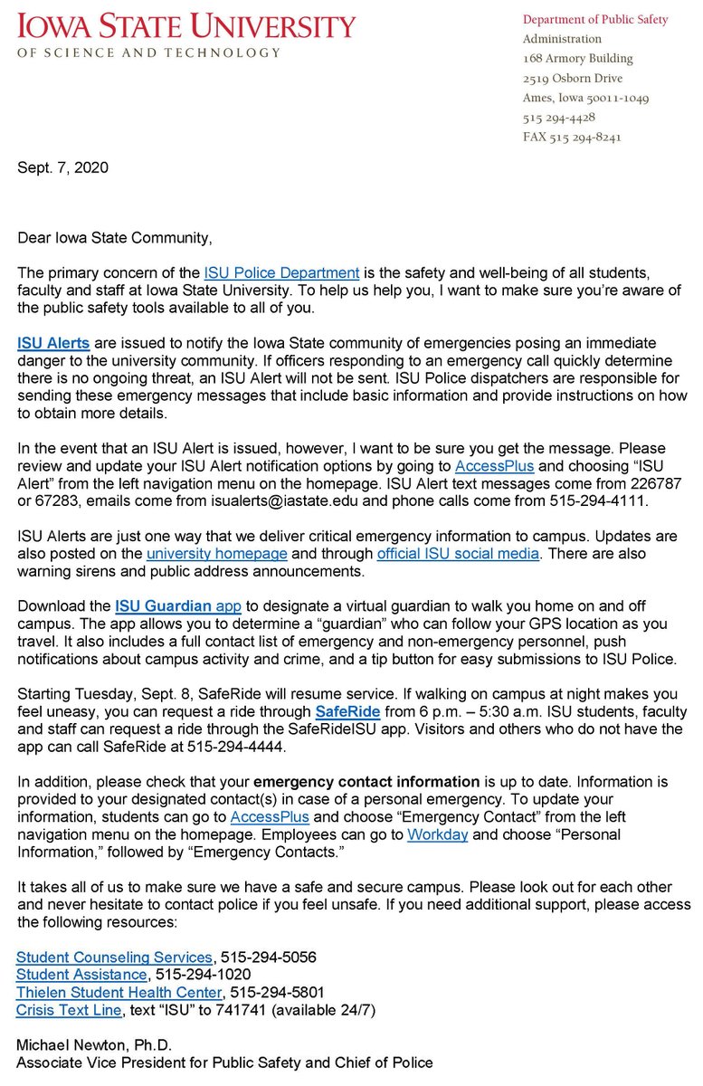 iowa state fall 2020