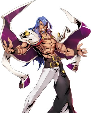 A literal ooga booga man within the world of blazblue. Azrael has no magic no weapons and is one of the strongest characters in blazblue even with his 18 limitations or something like that.