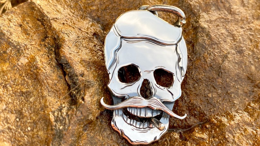rideranksilver_'s tweet photo. Dapper Dan sterling silver skull pendant https://t.co/nzt4FfmnFK