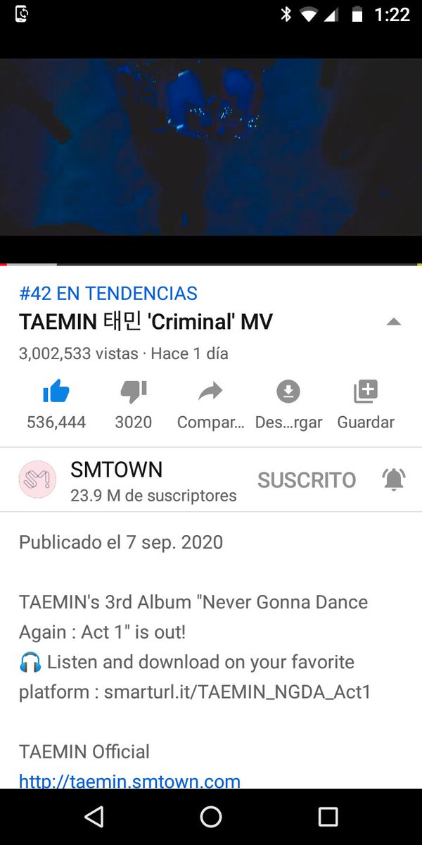 Onewshi17's tweet photo. Ya 3M en criminal sigamos haciendo stream ♥️✨💎 
#TAEMIN_CRIMINAL 
#TAEMINCOMEBACK 
#Streaming_TAEMINCriminal 
#TAEMIN #Ciminal https://t.co/MUNwO2LVVv