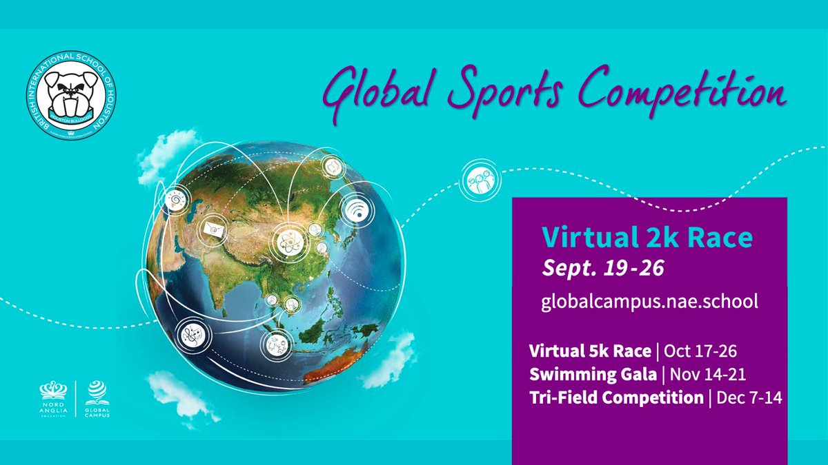 BIS Houston Bulldogs Athletics (@bish_bulldogs) on Twitter photo Ready to compete with the rest of the 🌎? First competition is the Virtual 2k Race Sept 19-26! <a href="/NAEducation/">Nord Anglia Education</a> #globalcampus #gobulldogs Ready to compete with the rest of the 🌎? First competition is the Virtual 2k Race Sept 19-26! <a href="/NAEducation/">Nord Anglia Education</a> #globalcampus #gobulldogs