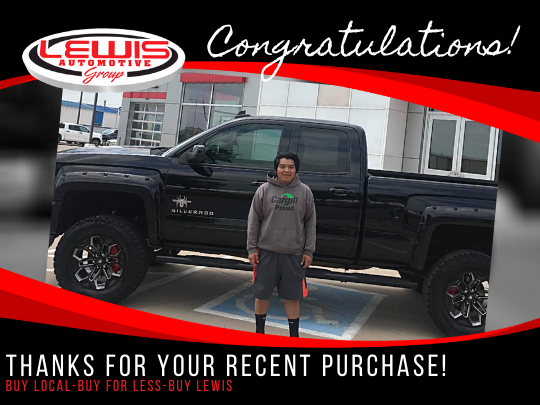 LewisChrysler's tweet photo. Congratulations on your recent purchase from Lewis and thanks for choosing to shop local in the cities we serve! #buylocal #buyforless #buylewis #usedcars #newcars #haysks #dodgecityks #gardencityks #liberalks #topekaks #lewismotors #lewisautomotivegro ... https://t.co/kA4WMtByU9 https://t.co/TRrrWfsCtS