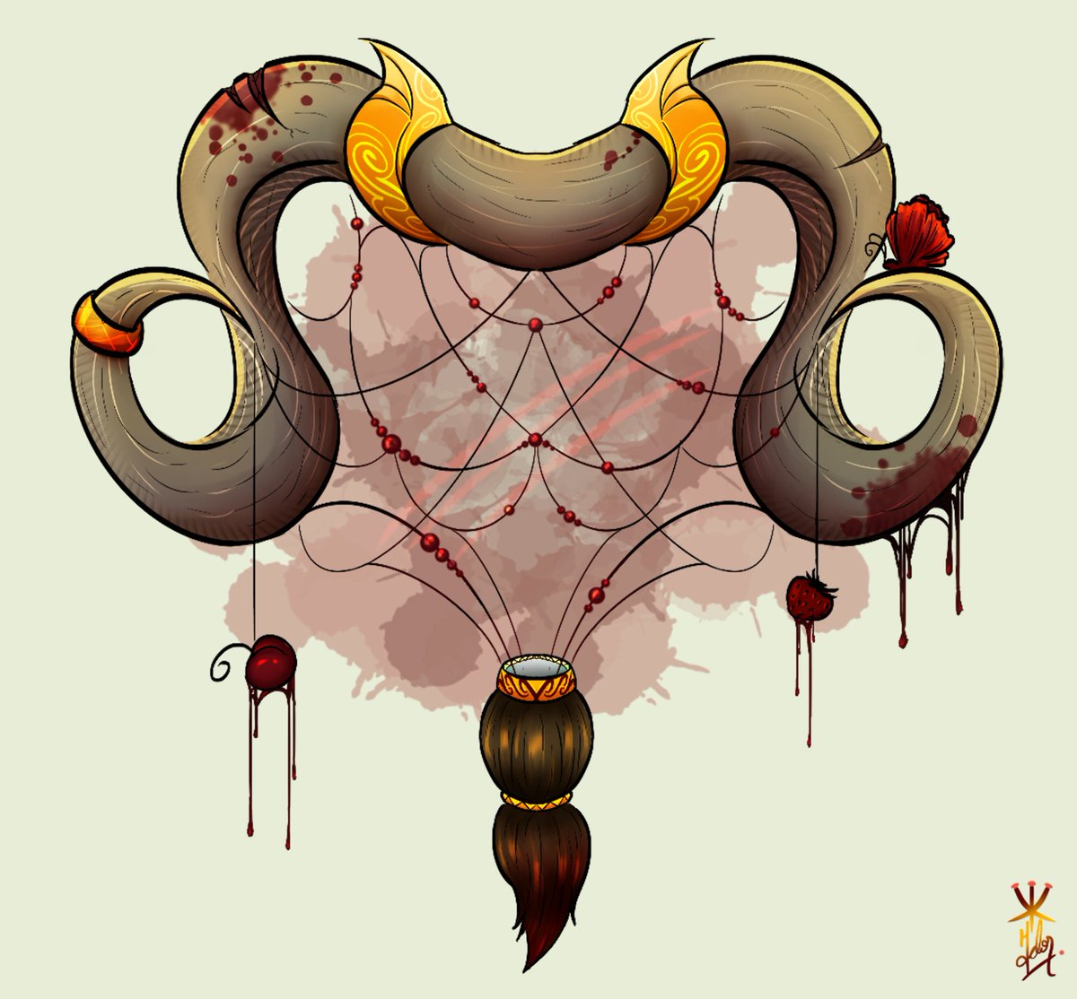 Kartist301's tweet photo. First of (hopefully) 12 Zodiac Dreamcatchers! Starting it off with Aries and their blood rushing passionate spirit and feisty nature ♈️
#art #artoftheday #artist #artwork #drawing #painting #illustration #zodiacsigns #dreamcatcher #bloody #cherry #strawberry #gold #ram #aries https://t.co/AzjldGK5UN