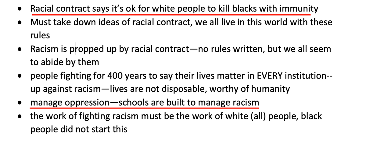 The speaker argued that the United States has a "racial contract" that "says it's okay for white people to kill blacks with immunity" and that President Trump deliberately allowed the coronavirus to kill people of color.