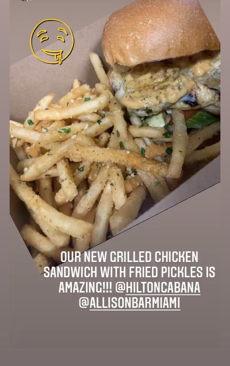 AllisonBarMiami's tweet photo. #lunch is served! 11-6pm 🐓 #chicken #sandwich #truffle #fries #carryout #miamifood #MiamiBeach #Food 🍔🍟 https://t.co/EIRGIZZ1rb