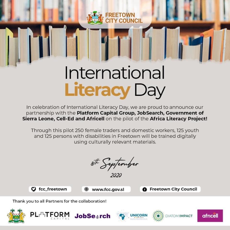 yakisawyerr's tweet photo. Thrilled that we are partnering with @JobSearchsl, #PlatformCapital, #GoSL and others on this innovative and impactful intervention. #InternationalLiteracyDay #TransformFreetown #SkillsDevelopmentTarget https://t.co/UkJIcwwd91