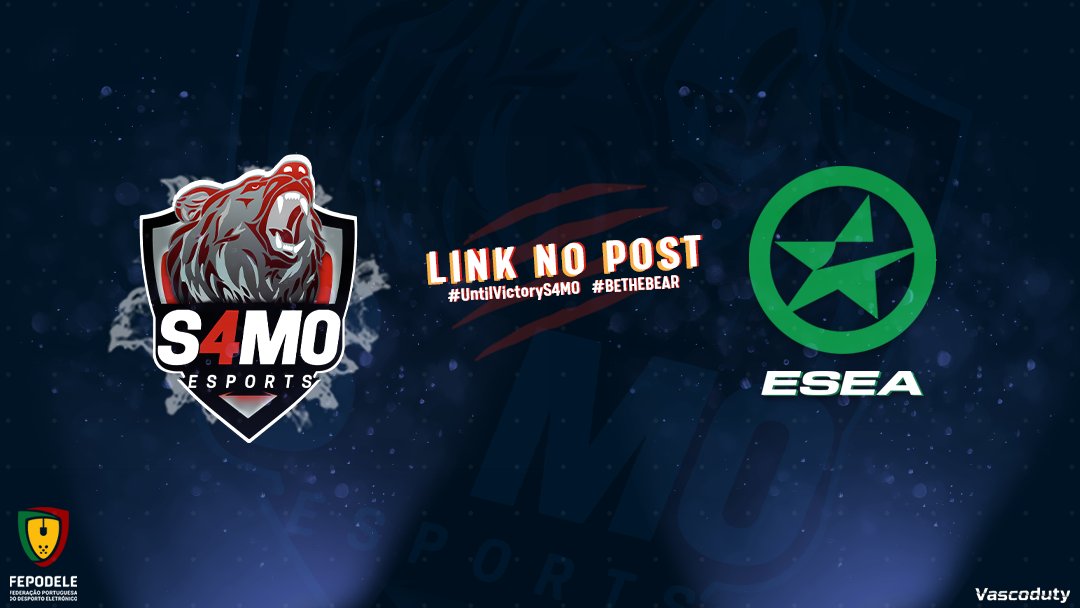 s4m0_backup's tweet photo. LUTA PELA EUROPA 🔥⠀
Hoje os nossos rapazes irão ter 2 batalhas importantíssimas na Liga Open da ESEA!⠀⠀
#EseaLeagueSeason35⠀⠀
08/09/2020⠀
@s4m0_esports vs #PlayingAliens | 16 vs 8 ✅
⠀
@s4m0_esports vs #toxicSynergyNOSTROMO - 20:00 WEST https://t.co/7bHjQUqbKI
