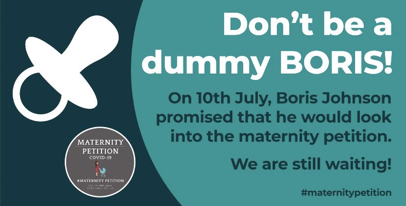 Clarabell1088's tweet photo. @BorisJohnson  @scullyp 

#maternitypetition 

❗️ WE ARE BOT GOING AWAY ❗️ https://t.co/09W8nX2nUJ