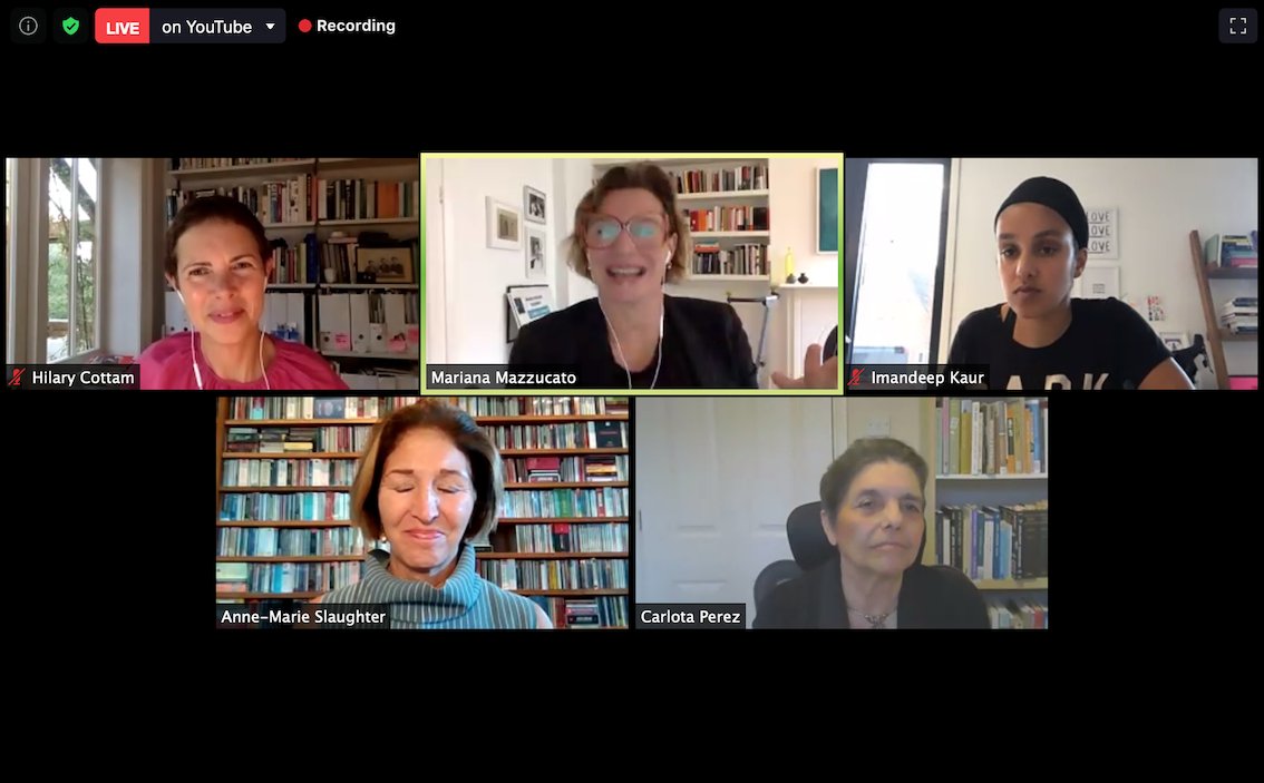 jeneralife's tweet photo. Very powerful conversation about how to reimagine welfare between these 5 pioneers who together REALLY combine the deep thinking and deep doing needed to make this a genuine social revolution - Congrats @HilaryCottam &amp; thankyou @ImmyKaur @MazzucatoM @CarlotaPrzPerez @SlaughterAM https://t.co/8xZqXI3fEI