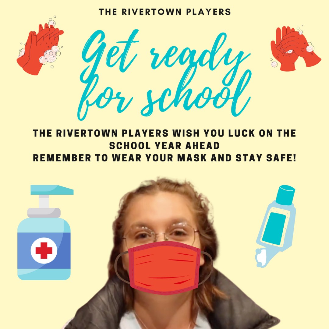 rtownplayers's tweet photo. Who is excited to go back to school!? We know we are! But things are going to be different, and that’s okay! As long as we stay safe, wash our hands, wear our masks, and socially distance when we can, school can be a safe place of learning! https://t.co/fyUmlBWe1E