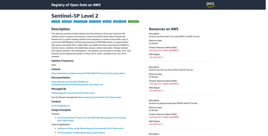 SimoneMantovan3's tweet photo. #DYK that MEEO handles the Sentinel-5P #STAC catalogue and #COG datasets in the #AWS Registry of Open Data?π
#cngday #OnAirNow https://t.co/qs9NQSA4OQ