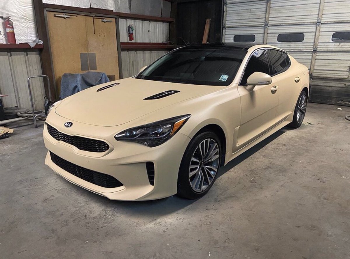 customs_rich's tweet photo. Desert Storm Liquid Wrap, 2019 Kia Stinger #BatonRouge#RICHCUSTOMS https://t.co/s5hOjCGxnq