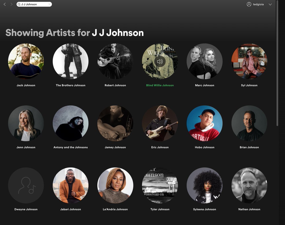 Want to hear the preeminent bebop trombonist J.J. Johnson on Spotify? Make sure to include periods after the letter J, or the streaming platform will tell you he doesn't exist. Even the most incompetent record store owner kept better track of artists and albums.