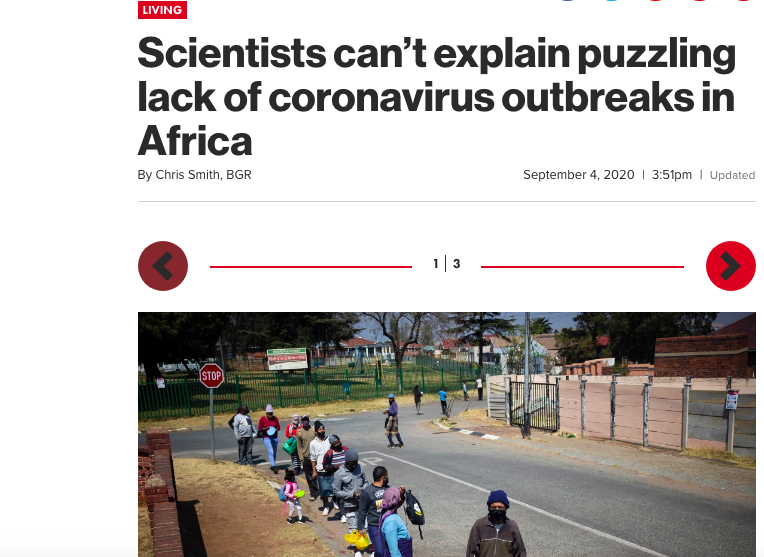 The majority of news outlets have framed the success of African countries response to COVID19 as puzzling & unlikelyWhy? Well, it doesn’t fit w this ‘deficit’ narrative the media uses to define ~ 1.2 billion pplThe success is actually not surprising! 1/4