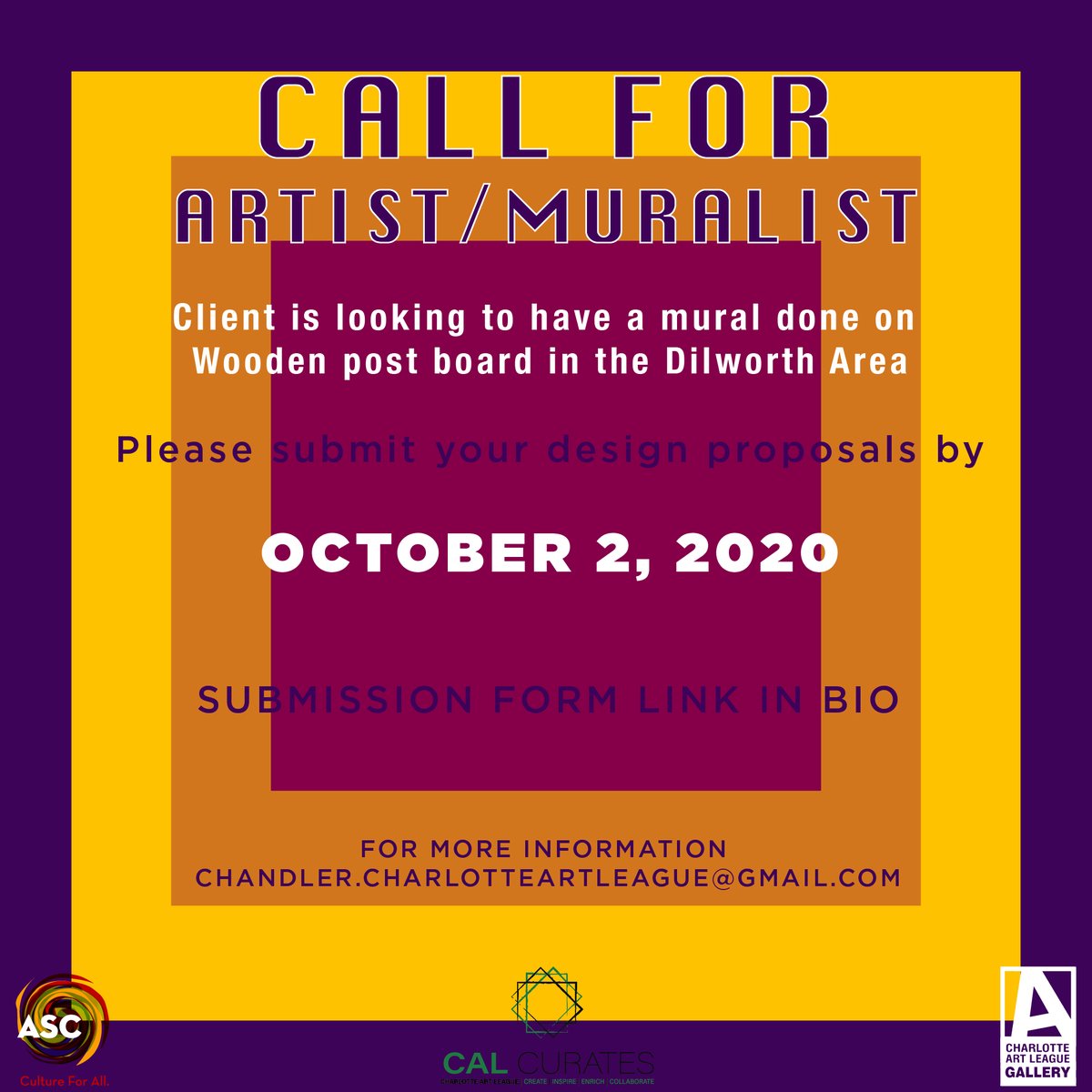 💥 ARTIST/ MURALIST ALERT 💥We have client looking to have mural done on their fence.  They would like to highlight the history of Dilworth while also incorporating the MyDilworth Logo into the design. Please click link in Bio to learn more!