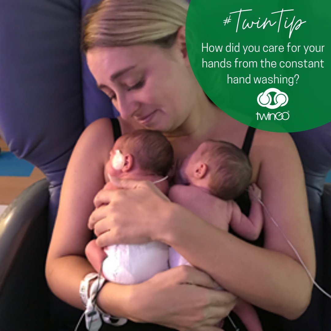 How did you take care of your hands with all the constant hand washing?  Share your best advice below! 👇 Covid had nothing on us NICU mamas, we knew all about proper hand washing, am I right? 😉🧼👐
📷 @shannahev
#twingocarrier #twins #nicu #nicuawarenessmonth #washyourhands