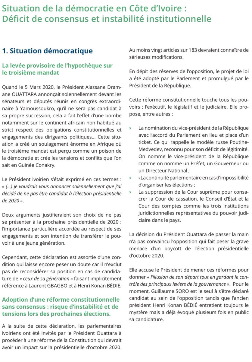 SOROKGUILLAUME's tweet photo. Après avoir lu ce document, j’en appelle aux Africains,pour que nous réclamions des SANCTIONS contre tous les régimes engagés dans le 3ème mandat et qui comme a déclaré le PR @MBuhari crée l’instabilité.L’ONU,l’UE,l’UA et la Cedeao doivent SANCTIONNER.@aliounetine16 @RobinBinsard https://t.co/cdKqhtWUyd