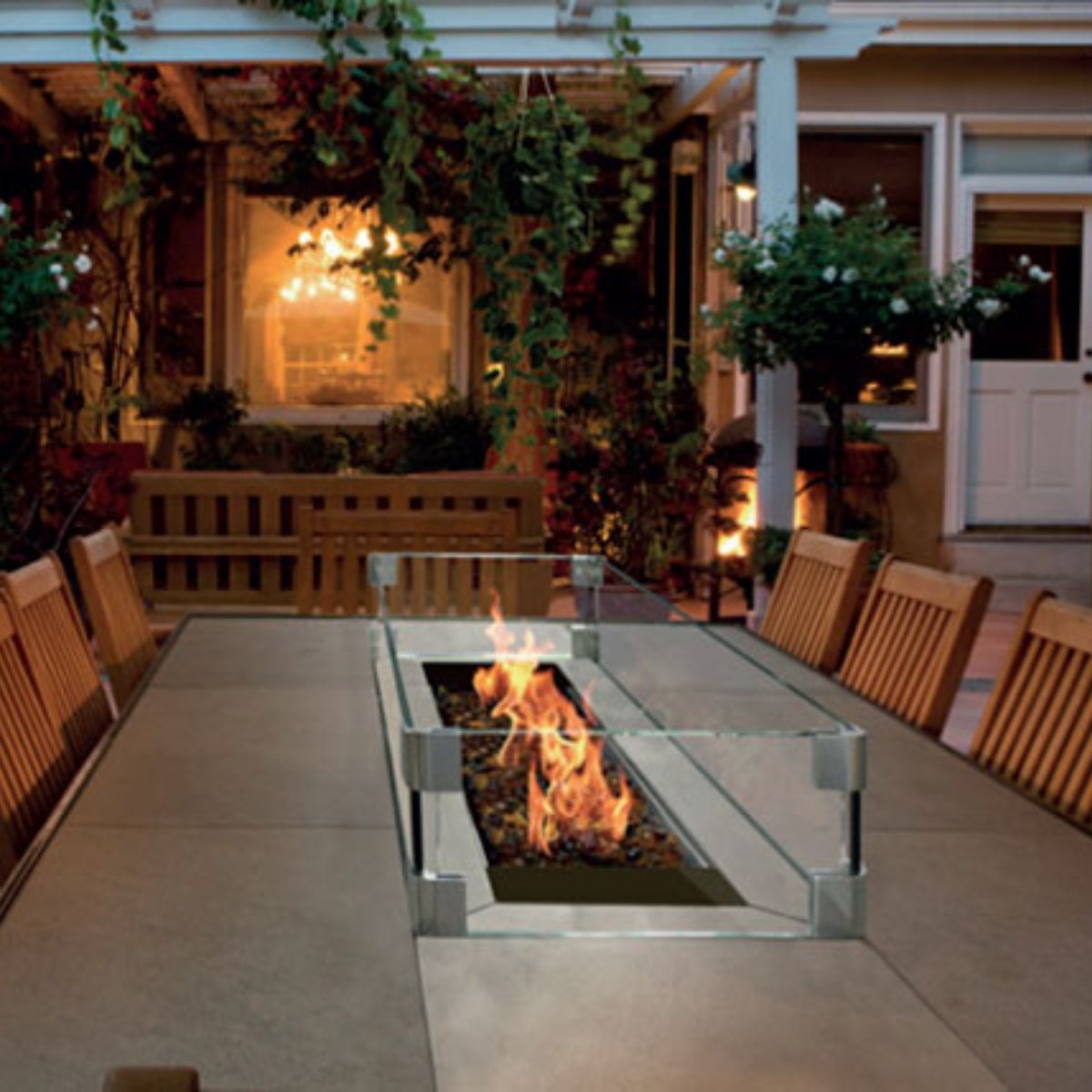 Creating a relaxing ambience in your outdoor living space is as simple as installing a fire pit. 🔥