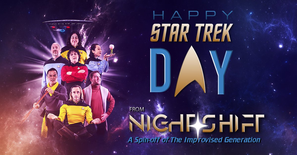 TIG_NightShift's tweet photo. Happy #StarTrekDay from the cast and crew of Night Shift! Live Long and Prosper. 

#StarTrekUnitedGives https://t.co/Q914TMV6rn