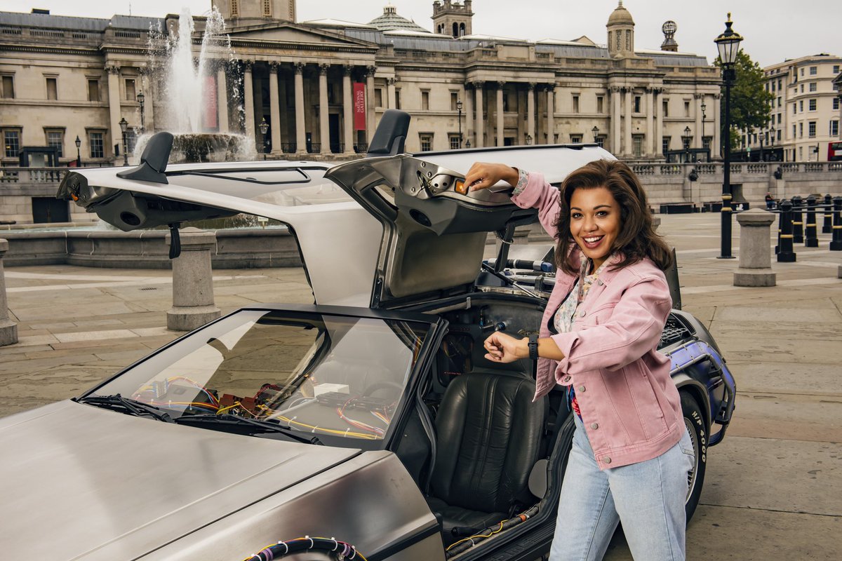 BTTFmusical's tweet photo. The way we see it…if you're gonna make a musical, why not do it with some style?! 😉

Marty, Jennifer and the Delorean landed in London's #TrafalgarSquare today to celebrate the arrival of @BTTFmusical in Summer 2021!

Book YOUR Tickets Yesterday: https://t.co/1rncfsOCRo ⚡️ https://t.co/p4zKo5w4uU
