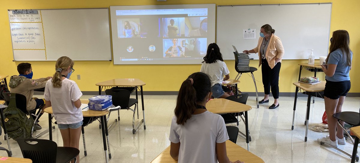 Students playing the same game at home &amp; at school together! We ❤️ getting to know all of our 6th grade Bucs. 🏴‍☠️ #HBMSproud <a href="/ltisdschools/">ltisdschools</a>