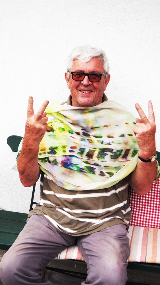 #silk painting with dad :)