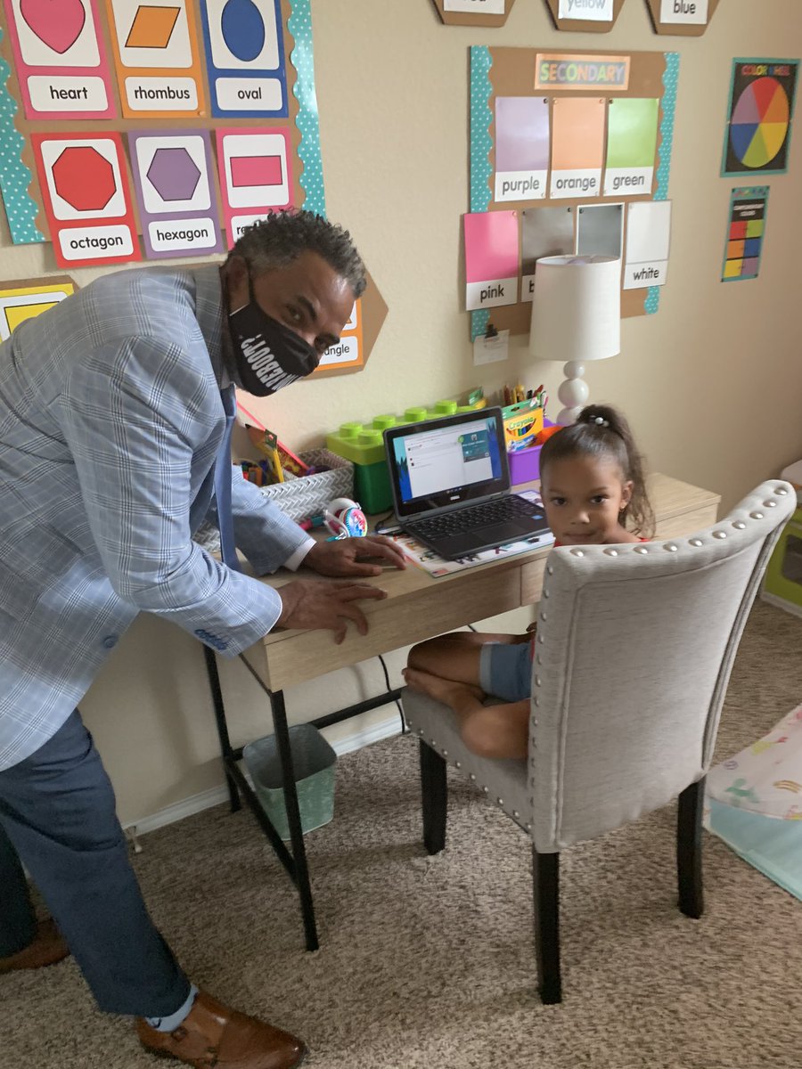 Dr_McFarland's tweet photo. Enjoying visiting CISD families during virtual learning. Awesome job of providing an excellent space for virtual learning. @CrowleyISD @crowleyprideunified https://t.co/t8A2yx3uED