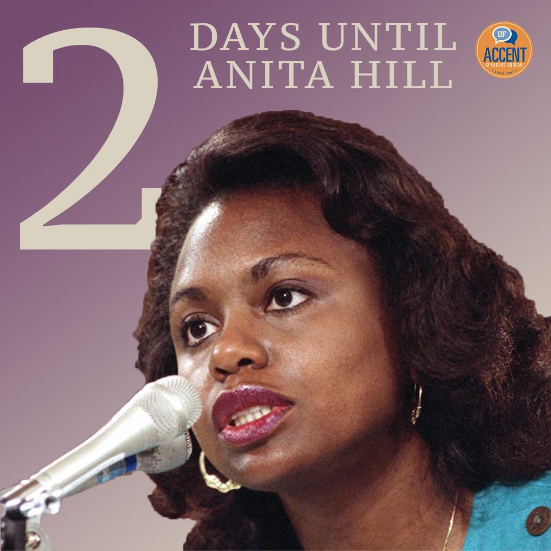 accentspeakers's tweet photo. 2 days until our first show of the semester featuring Anita Hill! We are so excited to partner with @UF_WSA for this amazing speaker! https://t.co/vViJwTVKmQ
