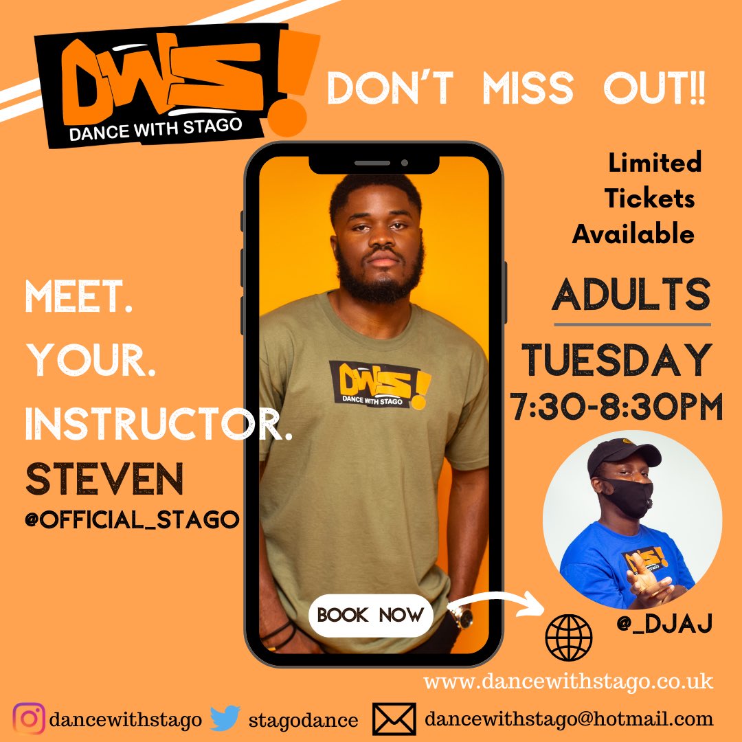 StagoDance's tweet photo. SWIPE —>…
-
DWS CLASSES ARE BACK!
-
We are proud to announce that our new, rebranded, dance classes are now available to book on our website.
-
YOUTH.
ADULT.
KIDS.
-
There are limited spaces available...
-
Hurry and book your place now!!
.
.
.
.
.
.
#Thenewandrebranded #DWS https://t.co/8HenjwCSkH