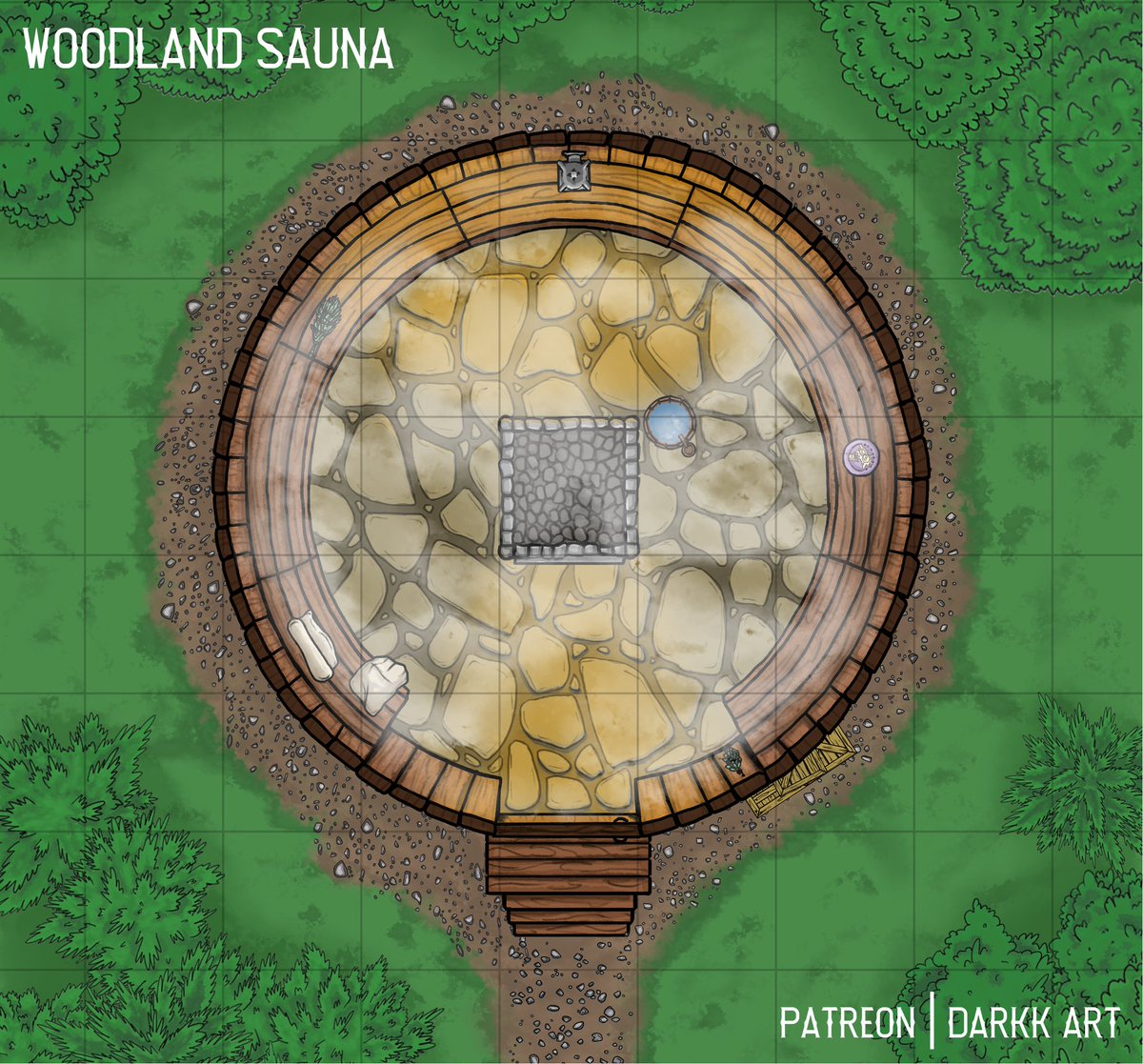 Darkk_Art's tweet image. Woodland Sauna map!
For your party&apos;s sanity, get this cosy sauna map &amp;amp; all versions at 
patreon.com/darkkart
Totally free!
.
.
.
#DnD #battlemap #freemap #sauna