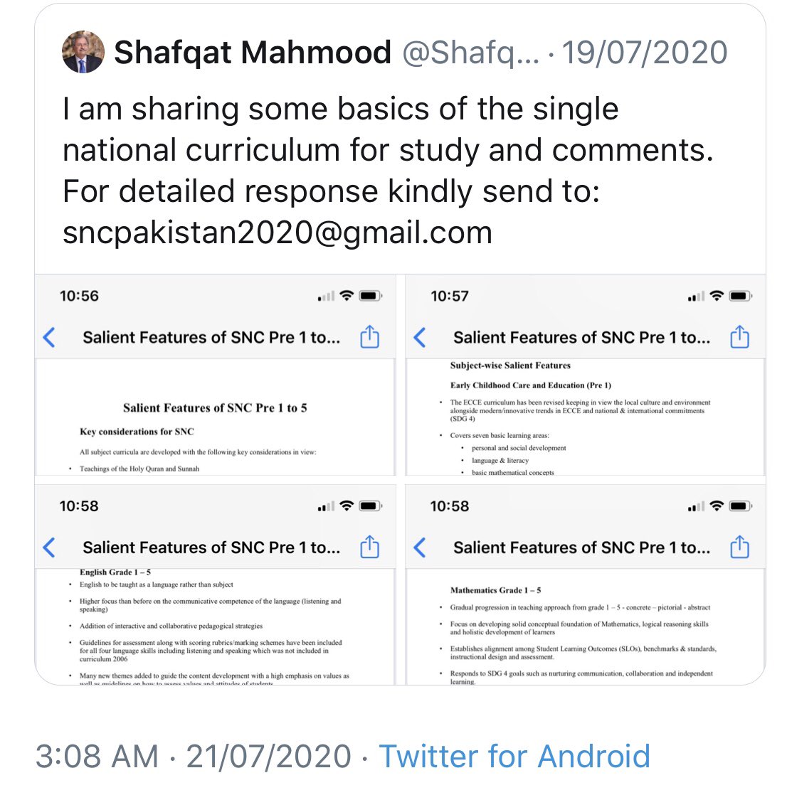 RT  @JammanKhattak experts from the NDU came up with, after half-assing a seminar on Ed-Policy at Michigan State. But all this should be rendered moot by the fact that education, under the 18th amendment, is a provincial subject.  #AikNisab  #SNC