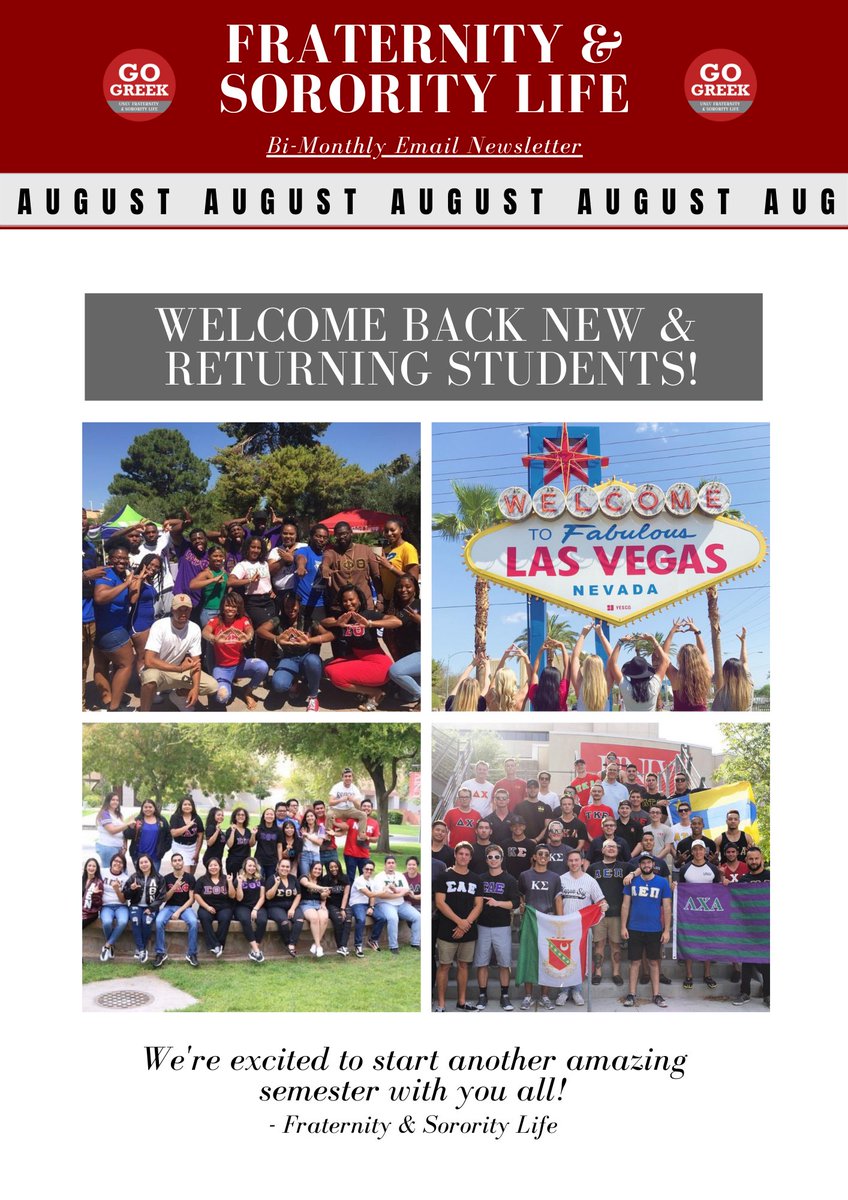 Our newsletter is out! Make sure to check your emails or our Instagram story to see our featured Greeks 🤩
#UNLV #GOGREEK