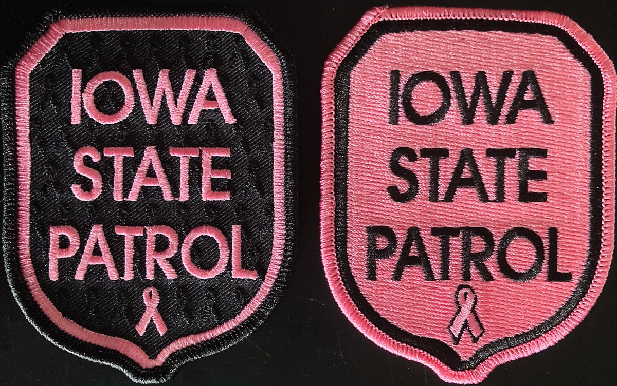 IowaTroopers's tweet photo. Iowa State Patrol Pink Patches are now available on the ISTA Website https://t.co/MZYjfqoI5J Please support Iowa Troopers and their fight against Breast Cancer! Proceeds will benefit @KomenGreaterIA @iowastatepatrol @IowaSPOC @PinkPatchPrjct #pinkpatchproject https://t.co/nOafWdHu3Y