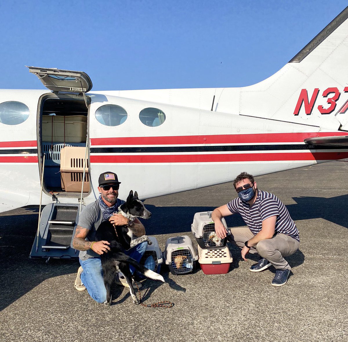 Saturday, we were honored to have <a href="/ZachSkow/">Zach Skow</a> founder of @MarleysMuttsPR join us for Mission 70. He is an inspiration and mentor to us in all things rescue, and it was a pleasure to show him what we do.