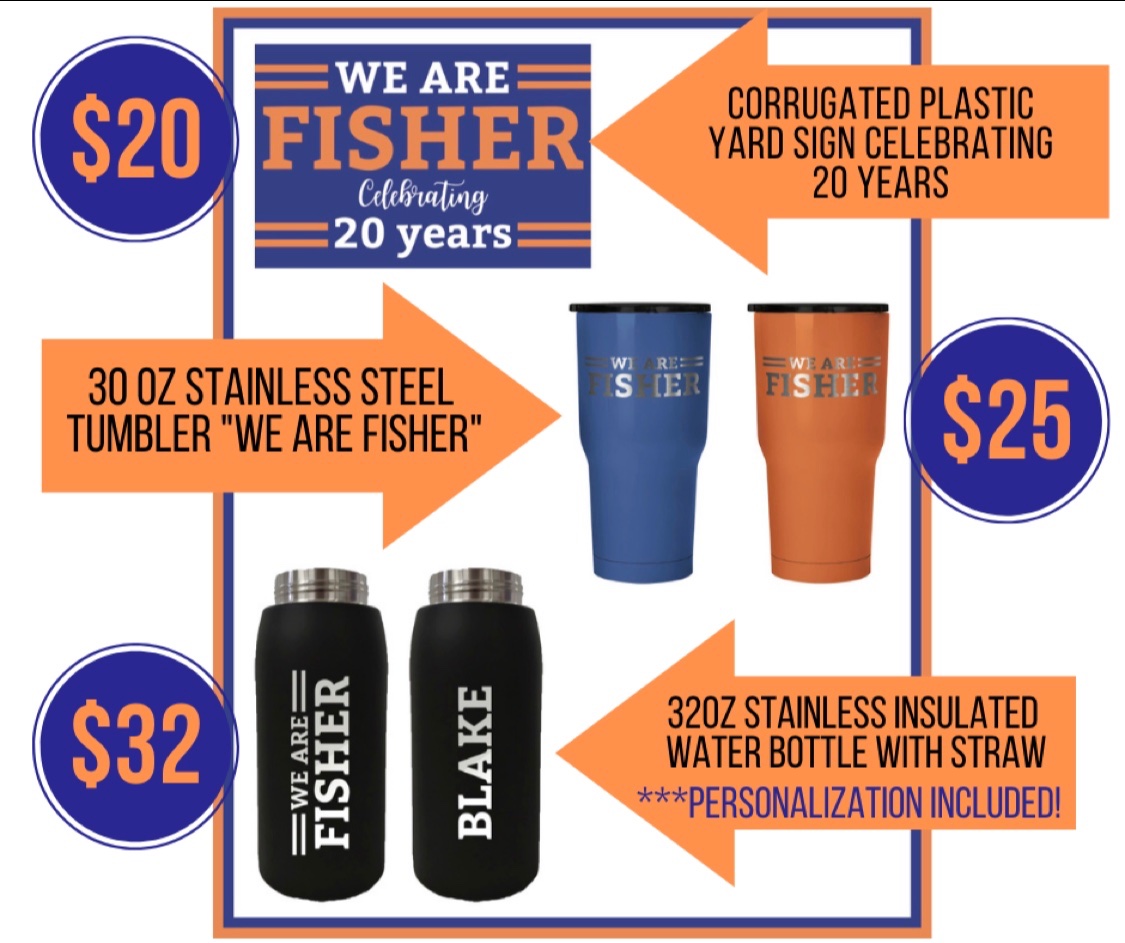 FisherElemPTA's tweet photo. Don’t forget to grab your Fisher merchandise from the spirit store 🎉 this Thursday is the last day to purchase . Shop on the link below-
⬇️
https://t.co/EfwOVh1Pkz https://t.co/YR8bvjS9HN