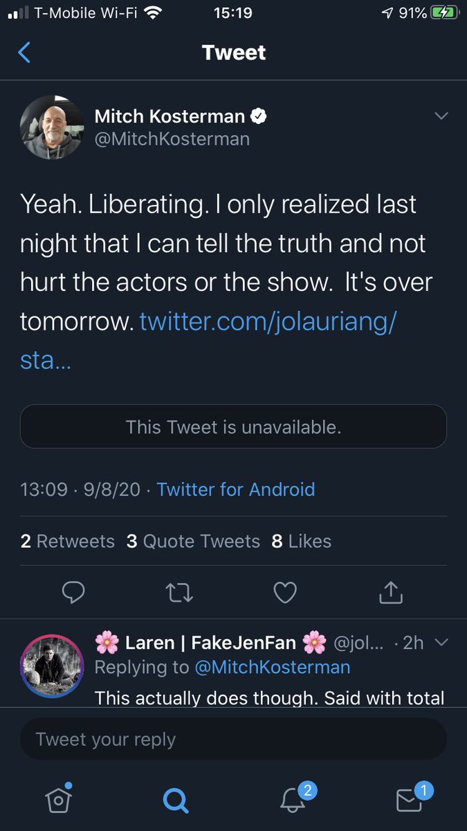 These too, referencing PR and “hurting the show.” If he speaks for the show, we should be easily able to get confirmation. 